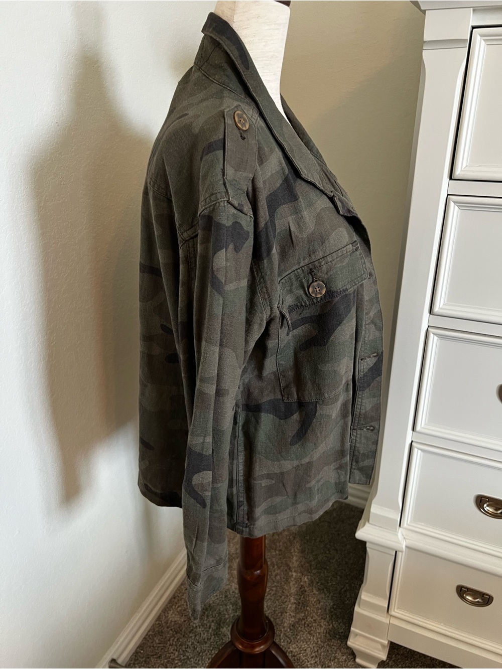 NWOT Time and Tru Olive Green Camo Utility Jacket - Picture 6 of 10